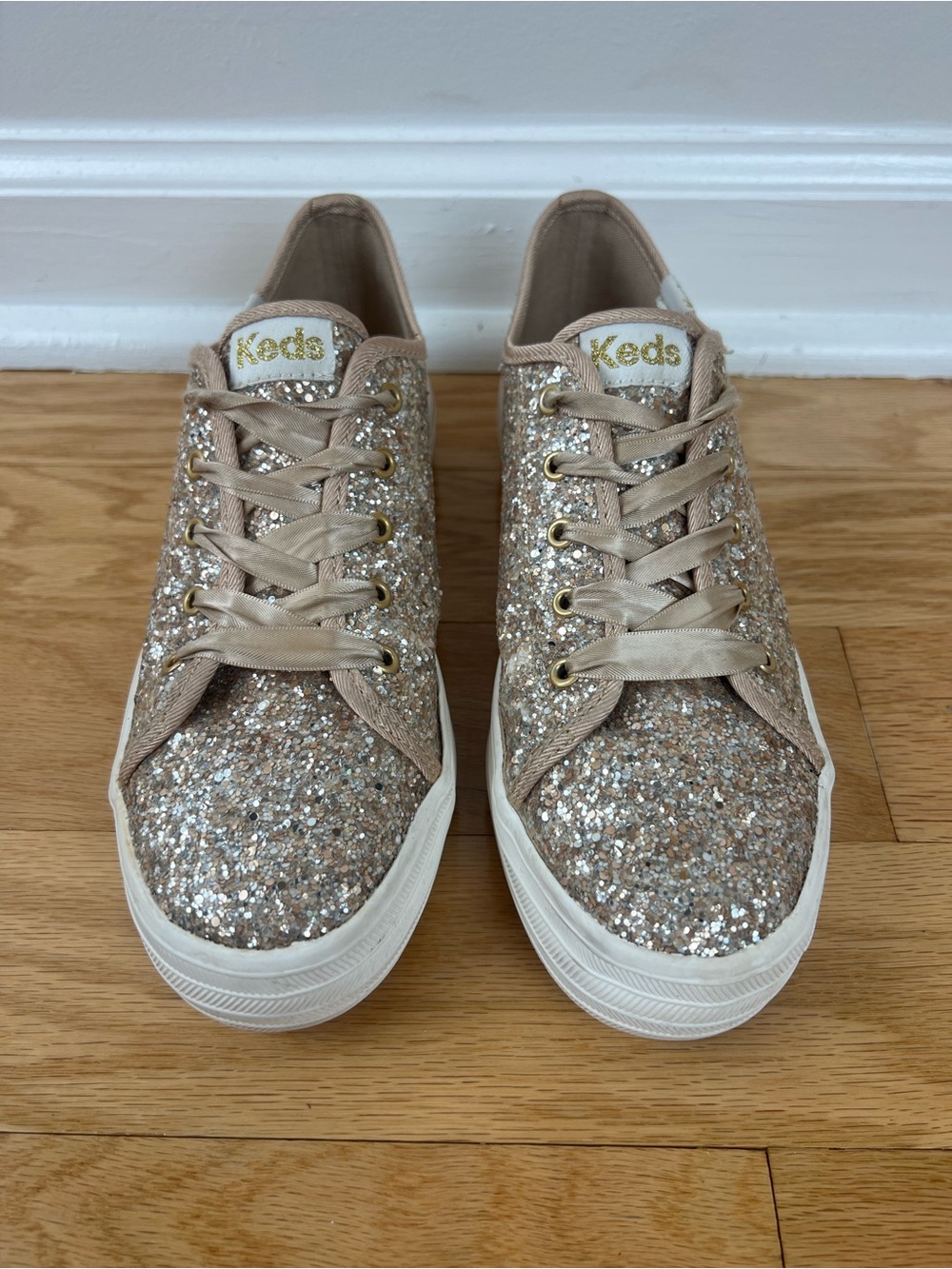 Keds Triple Up Glitter Celebrations Platform Women 6.5 Big Kid 4.5